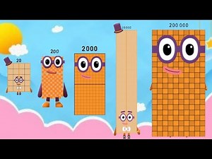 MULTIPLICATION | NUMBERBLOCKS MULTIPLY BIG NUMBERS BY 20 | LEARN TO COUNT | hello george