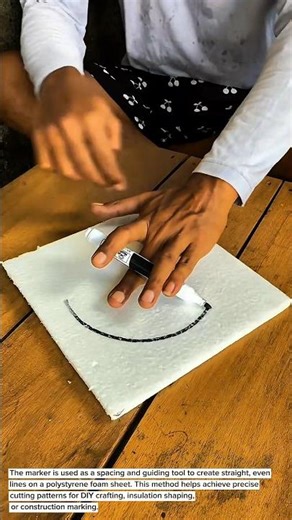“Genius Styrofoam Cutting Guide Trick Using a Simple Marker – Satisfying DIY Hack!”