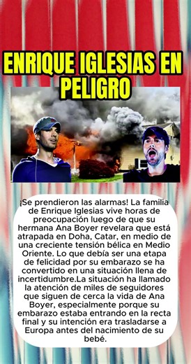 🔴Hermana de Enrique Iglesias en peligro? Bajo fuego y embarazada vive MOMENTOS DE ANGUSTIA !!