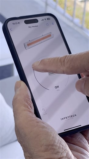 Our new Smart Dimmer lets you adjust your Infratech heaters instantly through the app for perfect ambiance every time. Learn more here: https://bit.ly/3Z6UuRa | Infratech Comfort Heaters | Facebook