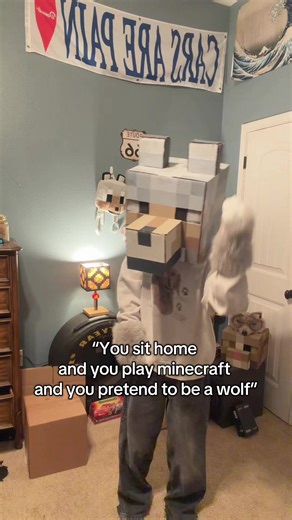 i cant tell you how hard it was to press play with paws on #minecraft #fursuit #cosplay #furry #cosplayer