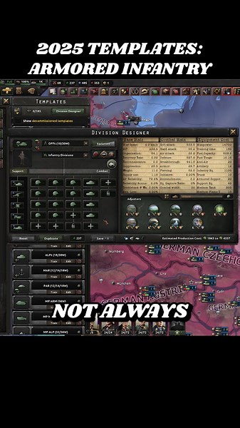 2025 Armored Infantry Templates in Hearts of Iron 4