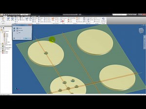 Autodesk Inventor Tutorial 20: 3D Pattern-mirror; rectangular and circular arrays (Normalized Audio)