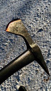 Usually it’s roses.This year it’s a fire axe for a new Nordic spa last out the door on Christmas Eve. They require a fire axe for building code but didn’t want a conventional one. This one is five pounds of 4140 steel differentially hardened and tempered and mounted on a 30” hickory handle that’s been toasted by the forge flame and had many layers of lindseed oil burnished into it. It’s dressed in its final temper colors. According to a local firefighter fire axes are essentially sharp sledgeham