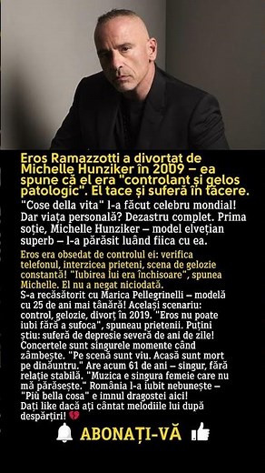 EROS RAMAZZOTTI: Bărbatul care a pierdut-o pe Michelle Hunziker