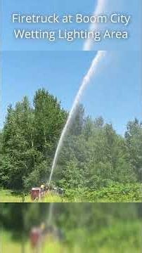 Firetruck responds at Boom City to Wet Lighting Area