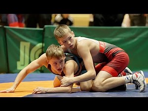 U17 N. Grigorjevs (LAT) vs A. Cvetkovs (LAT) 48kg final. Youth boys freestyle wrestling.