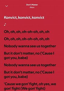 Don't Matter Akon lyrics - Full song lyrics