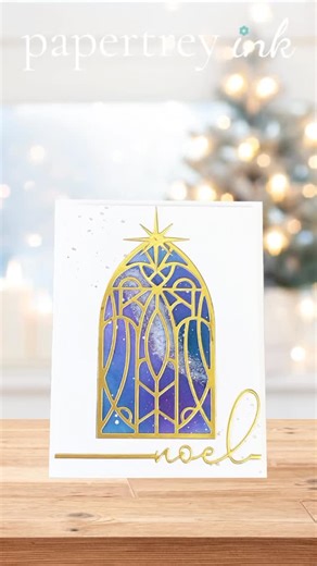 Papertrey Ink | Paper Crafting on Instagram: "Creating with the Stained Glass Window Die feels like crafting a piece of art, elegant, timeless, and full of meaning. 💫 I love how the metallic frame and rich blended colors mimic real stained glass, bringing such warmth and depth to a simple holiday design. 🎥 Watch the step-by-step video to see how this beautiful window comes together, it’s the perfect project to add a little radiance to your Christmas crafting. ✨ #papertreyink #sta