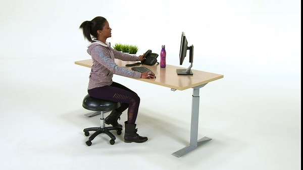 Gaiam Balance Ball Chair Stool, Half-Dome Stability Ball Adjustable Tall Office