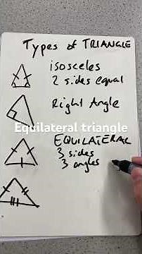 Types of triangle #gcsemaths #triangle #isosceles #equilateral #scalene