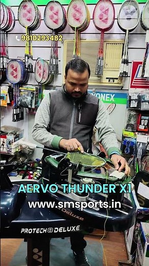 Aervo Thunder X1 Stringing | Hundred Warrior Hybrid String | Professional Badminton Stringing