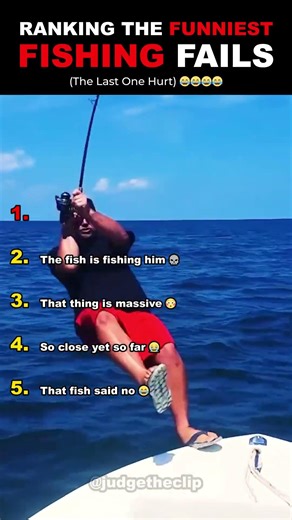 Ranking The Funniest Fishing Fails 🎣 #fishingfail #epicfails #viral #shorts