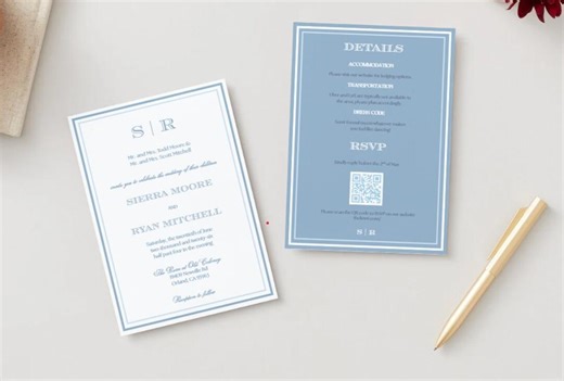 Modern Wedding Invitation Template | Editable | Instant Download - Etsy