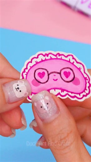 DIY Paper Doll How to Make a Cute Sleepy Bunny with Eye Mask! 🐰💤 #duckartandcraft