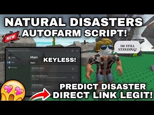 🌪️Natural Disaster Survival Script Pastebin **NO KEY** AutoFarm Wins | Know Disasters | Walk Water🌊