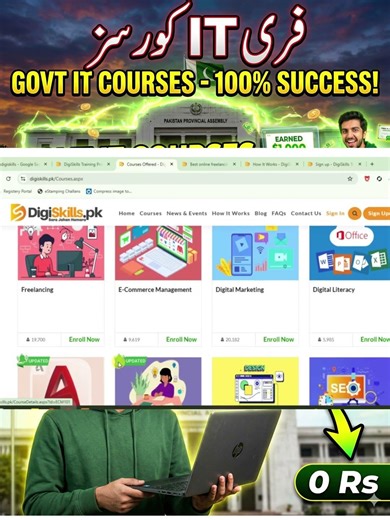 Limited Seats Free Government IT Courses #digiskills #ytshorts, #shorts, #shortvideo