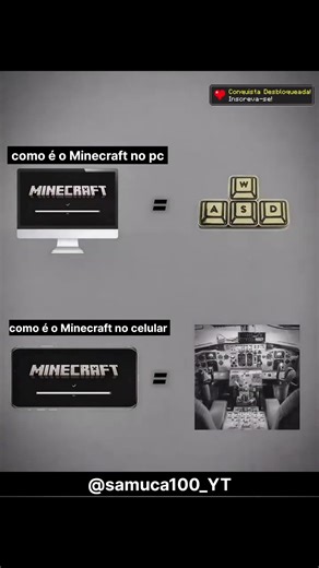 Quando um jogador de Minecraft Java vai jogar no telefone #minecraft