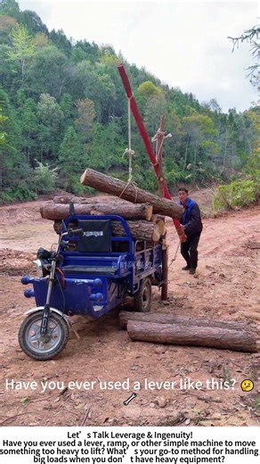 DIY Lever Loader – Hoisting Logs with Simple Physics! ⚙️