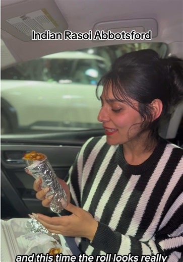 Foodie stop in Abbotsford 📍 @indianrasoiabbotsford Started with their paneer roll which had huge portion, amazing taste, and pure comfort food🤩 Also loved that they updated their packaging and genuinely took my advice in such a positive way 😁 Met the owner too such a kind, welcoming person. Experiences like this make supporting local spots even better 🤍 Full food haul & detailed review coming next✨ 📍 31877 South Fraser Way, Abbotsford, BC #indianfood #indianstreetfood #foodreview #foodie #h