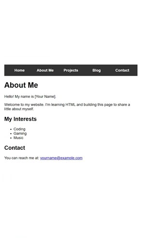My First HTML Project #webdevelopment#html