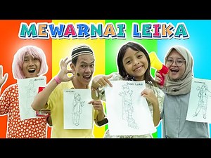 MEWARNAI KARAKTER LEIKA SANG PENOLONG DI KIDZOONA 😱 bareng tompel dan bunda