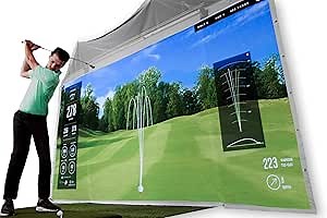 Golf ProScreen 180 Premier Indoor Golf Simulator Enclosure Included: Rapsodo MLM Launch Monitor