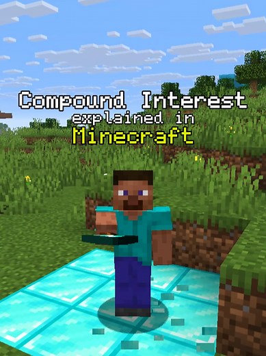 Compound interest explained in minecraft. #explainedinminecraft #gpa #math #mathhelp #finance