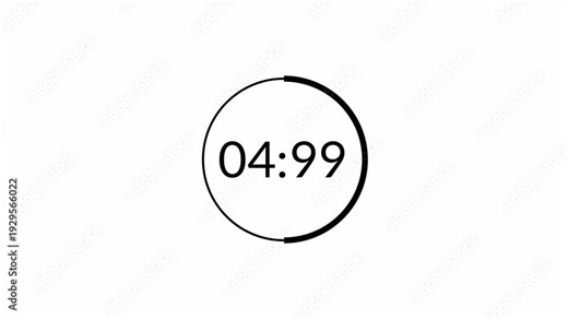 10 second countdown timer animation video on a transparent background with alpha channel. Ten to zero 4 digit countdown timer animation for intro, films, videos ,in 4k.