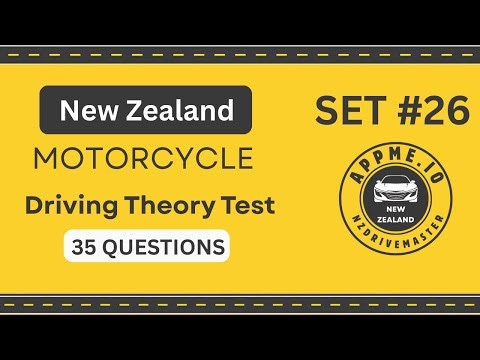 NZ Driving Theory Test 2026 | 35 REAL MOTORCYCLE Questions | Official Practice New Zealand Part 26