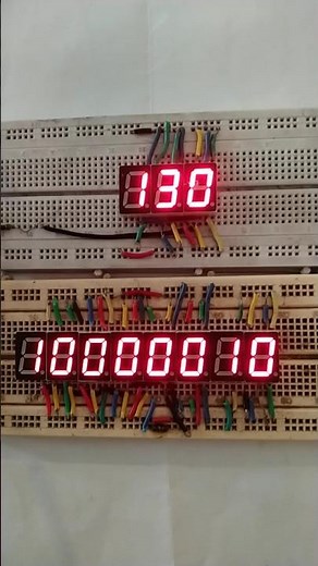 DECIMAL TO 8 - BITS BINARY NUMBER CONVERSION