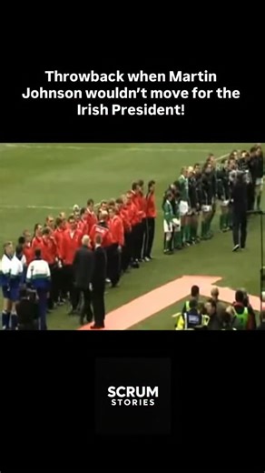 Martin Johnson wouldn’t move an inch, not even for the Irish President! 🇮🇪🏉 #Rugby #EnglandRugby #IrelandRugby #MartinJohnson #RugbyLegends #SixNations #RugbyBanter #RugbyHistory #RugbyHumour #RugbyFans #RugbyUnion | ScrumStories