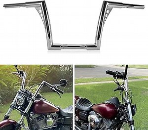 Ape Hangers for Motorcycle Handlebar - Ohhmoto 1-1/4" Diameter Sportster Handlebars Bar Compatible with Road King Glide Softail Slim Dyna XL 883 1200 Breakout Fat Boy 1984-2024,10" Rise Chrome