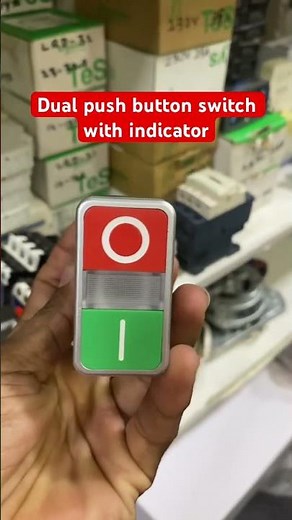 Dual push button switch with indicator #pushbutton #electrical #switch tch