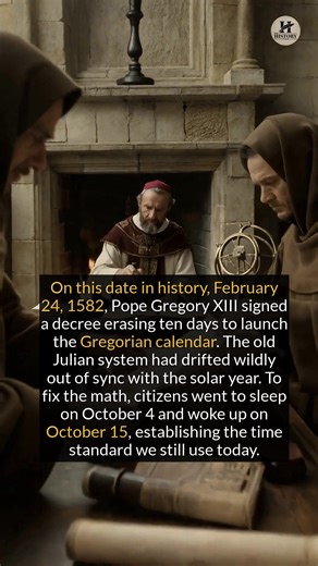 In 1582, Pope Gregory XIII literally erased ten days from existence to launch the Gregorian calendar. | The History Page