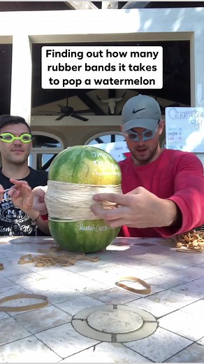 How many rubber bands does it take to pop a watermelon? | Alex Presley