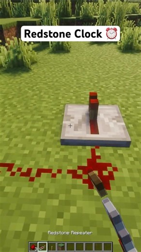 EASIEST Redstone Clock in Minecraft 1.21! #minecraft #minecraftredstone