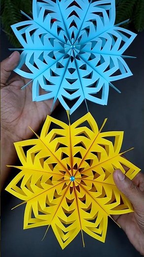 Easy Paper Snowflake Gift Topper ❄️ DIY Christmas Gift Decoration #Shorts