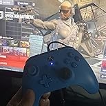 PowerA Symmetric Wired Controller for Xbox Series X|S - Blue, Officially licensed, Inline Thumbstick Layout, Windows 10/11 compatible, Dual Rumble Motors, Impulse Triggers, 3.5 mm Audio Jack