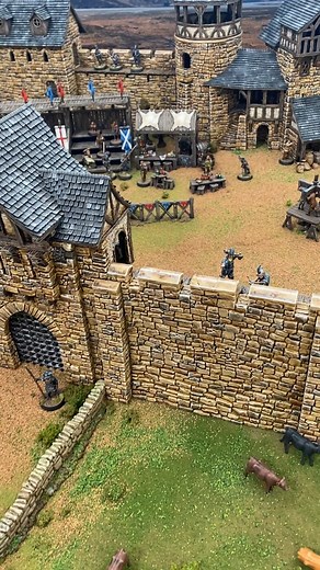 106K views · 2.8K reactions | Here's a better look at the castle we built to show off the latest Throne & Ash models: Fort Bruce and the Market Stalls. The other models, like the soldiers and peasants, are from our King and Country or Ramshackle campaigns. Hope you like it! #throneandash #medieval #DungeonsAndDragons #3dprinting #dnd #warhammer #fantasy | Printable Scenery | Facebook
