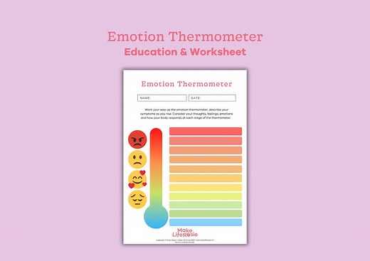 Anger Thermometer Worksheet for Kids. Mental Health Printable, Therapy Tools, Psychology, Counselling Worksheets for Teens and Kids. - Etsy