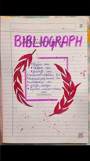 10 Bibliography page designs | Bibliography | Art integrated bibliography for project file #shorts