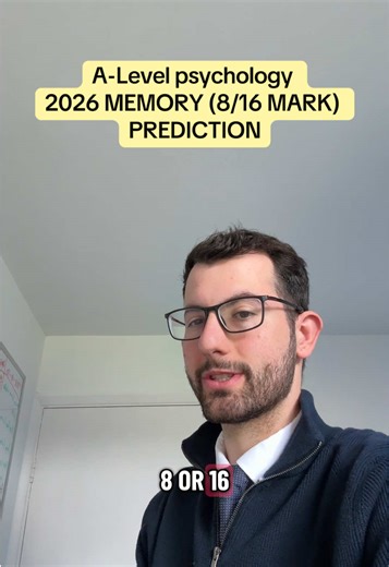 A-Level Psychology Paper 1 Memory Analysis is READY! After analysing all of the paper 1 Memory sections I’ve finally found the pattern..... Watch the vid to find out which question has not featured as a LIVE 16 marker. (since 2019). #mrkpsychology #psychologyhacks #predictions2026 #aqapsychology #alevelpsychology