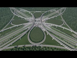 Full Cloverstack Hybrid Interchange 2 | Cities: Skylines