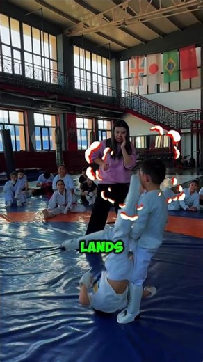 Epic Karate Sparring Match Ends with a Perfect Spinning Kick #shorts