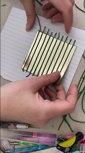 Checkered Polymer Clay Christmas Tree with Foil, mini tutorial, craft, polyclay