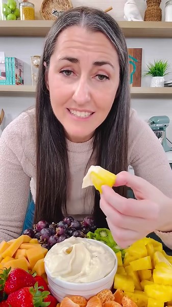 Classic marshmallow fruit dip #fruitdip #snack #cooking