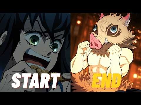 Evolution of Inosuke Hashibira in Demon Slayer