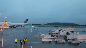 1.1K views · 55 reactions | United 747 pulling into the gate! | Harrisburg International Airport (MDT) | Facebook