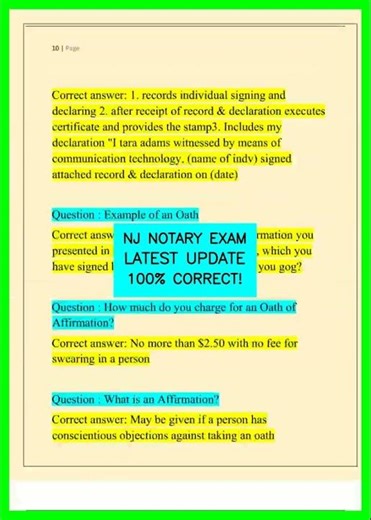 NJ NOTARY EXAM LATEST UPDATE 100% CORRECT! video